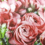 M826# 3 x Single Paper Napkins For Decoupage Pink Ranunculus Buttercup Flowers