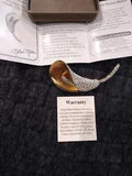 NOLAN MILLER glamour collection Contemporary Calla Lily Pin. COA