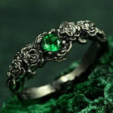 Silver Rose Bouquet Ring, Roses in Bloom Silver Ring, Delicate Rose Twig Ring, Elegant Rosebud Silver Ring, Enchanted Rose Garden Ring