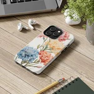 Designer Phone Case Carnation Flowers iPhone Case birth month Flower Art January