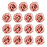 30Pcs Artificial Flower Head Fake Flowers Heads Bulk Silk Peony Heads Grey Pink