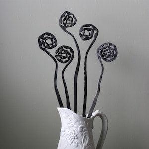 Metal Flower Display - new home iron flowers -  wedding gift for wife - Handmade metal flowers gift for her - Gift for new home