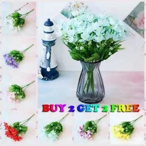 4 Pcs 20 Heads Garden Mini Lily Artificial  Flower Outdoor Fake Plant Home Decor