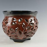 Ancient Jasper Orchid Pot / Luminary 7" Diameter x 5 1/2" High