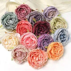 10X Rose Peony Silk Flower Head Party Shower Wedding Bouquet Garland Decor Craft