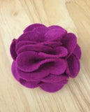 Felt carnation brooch in fushia purple.Perfect for special occasions or everyday