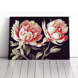 Flawless Peony Flowers Canvas Print Wall Art Framed Picture Home Decor Large