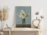 White Carnations Flower Painting Poster Premium Quality Choose your Size