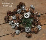 Decorative Floral Drieds and Decor Bowl Fillers with SILVER Glitter