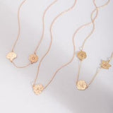 Multiple Birth Flower Necklace 14K 18K Solid Gold, Custom Floral Necklace, Mother Daughter Birthflower Necklace, Grandma Flower Necklace