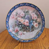 Lena Liu Basket Bouquet Roses Collector's Plate