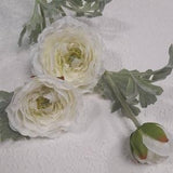 artificial ranunculus, artificial flowers, white flowers, white ranunculus, white home decor, white bouquet, ranunculus bouquet, ranunculus