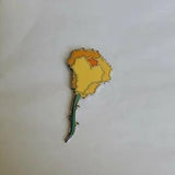 Orange Carnation Flower Lapel Hat Jacket Pin