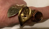 NEW LISTINGRare Beautiful Signed C. Carreon Artisan Mixed Metal Lily Flower Ring