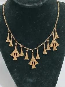 J Crew - Lily Flower Gold Tone Cascading Necklace ADJ 30" Chain