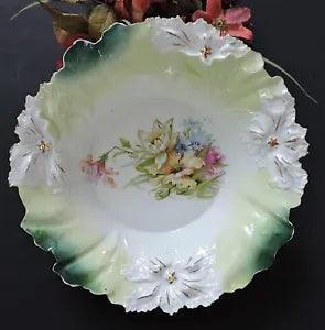 Art Nouveau RS Prussia Bowl Carnation Mold