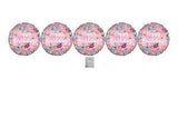 Set Of 5 18'' Peonies Flowers Satin Luxe Balloons Birthday Party Decorations