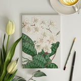 White Orchid Journal 6x8 Orchid Notebook White Orchids Vintgage Print Art Journal for Women Orchid Flowers Notebook Journal Lined 150 Pages