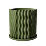 Planter Pot With Drainage, Avocado Green Mica Design for Small and Large Plants [Water Plate Included] Outdoor and Indoor use Plant Pot