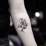 Orchid Flower Temporary Fake Tattoo Sticker (Set of 2)