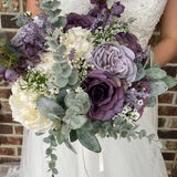 Boho style wisteria bouquet Purple and light purple bouquet Bride bouquets Purple wedding