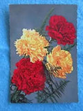 Vintage Kruger Postcard Flowers 4 Carnations Unused Unposted