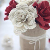 Book Paper Rose Centrepieces, Wedding Centerpieces, Book Page Roses, Paper Flower Bouquet,  Paper Roses, Eco Wedding Flowers