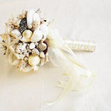 Sea shell Bouquet, Bridal Bouquet Sea, Bridesmaid Bouquet, Beach Wedding, Nautical Wedding, Coastal Wedding, Clamshells Bouquet, Starfish