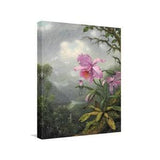 Martin Johnson Heade - Hummingbird Perched on the Orchid Plant Canvas Art, Flower Art, Bird Print, Famous Painting, Reproduction Canvas Art