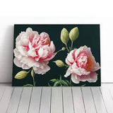 Fascinating Peony Flowers Canvas Print Wall Art Framed Picture Home Decor Large