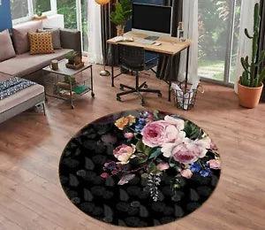 3D Purple Peony Flowers NBC494407 Game Rug Mat Elegant Photo Carpet Mat Romy