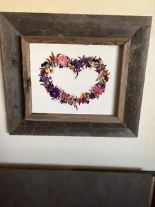 Dried Flower Artwork Print Heart