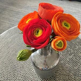 Paper Ranunculus Bouquet- Shades of Orange