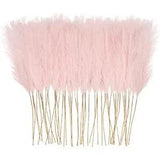 50pcs Pink Faux Pampas Grass Decor, 26" Short Artificial Pompous Grass Floral
