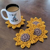Sunflower Coaster, coasters, Coffee Coaster Set, table Decor,Handmade Coaste,Farmhouse Coaster,