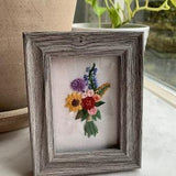 Bouquet Embroidery in Mini Frame