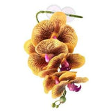 Deluxe Hanging Yellow Orchid - Realistic Plastic Orchids - Artificial Plants for Vivarium and Aquarium - Beautiful Decoration for Terrarium