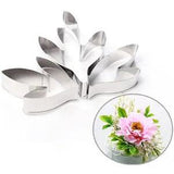 Fondant Cake Decoration Stainless Steel Tools Peony Flower Leaves Cutters SeY~WR