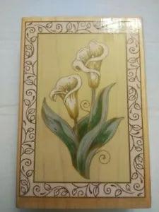 CALLA LILLY Rubber Stamp 3263H Border Frame Delta Lily New 3.25" x 4.75"