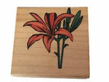 Canadian Maple Collections Rubber Stamp Flower Tiger Lily Nature Card Making