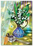 Lilies of the Valley Spring Bouquet Still ART Sytaya Russian NEW modern Postcard