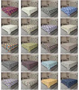 Ambesonne Floral Foliage Flat Sheet Top Sheet Decorative Bedding 6 Sizes