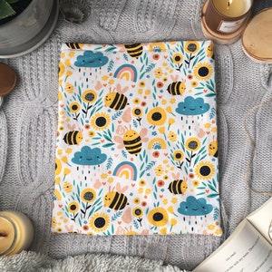 Happy Bumble Bees with Sunflowers Big Book Sleeve