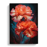 Carnation Flower Futurism No.2 Canvas Print Wall Art Framed Poster Picture Large