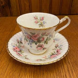 Paragon Moss Rose Teacup and Saucer