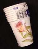 Amscan Pink Peonies Hot/Cold Party Cups 9 oz / 266 ml X 16 Cups