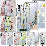 Floral Personalised Case For Samsung Galaxy A13 A32 A14 A53 A03S TPU Phone Cover