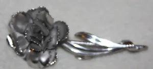Vintage Carl-Art Company Sterling Carnation on Stem Brooch