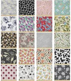 Ambesonne Floral Bunch Microfiber Fabric by The Yard for Arts and Crafts