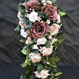 Cascade Bouquet Dusty Rose, Blush and Dark Dusty Rose - X-LARGE